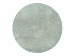 Discount the carpet Alfombra pelo corto lavable antideslizante - Verde - 200 cm Redondo - RELAX Verde claro