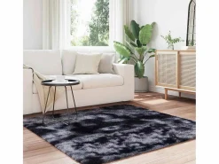 Online Alfombra peluda NAVARRA oscuro 160x160 cm Gris
