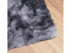 Online Alfombra peluda NAVARRA oscuro 160x160 cm Gris