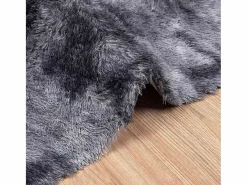 Online Alfombra peluda NAVARRA oscuro 160x160 cm Gris
