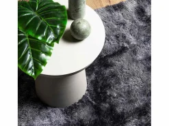 Online Alfombra peluda NAVARRA oscuro 160x160 cm Gris