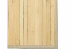 Alfombra rectangular de bambú natural claro 60x200 cm