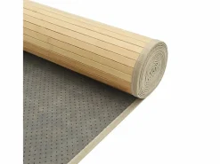 Alfombra rectangular de bambú natural claro 70x300 cm