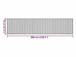 Alfombra rectangular de bambú natural claro 70x300 cm