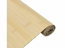 Best Alfombra rectangular de bambú natural claro 70x200 cm Beige