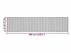 Alfombra rectangular 70x300 cm bambú