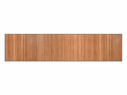 New Alfombra rectangular natural de bambú 70x300 cm Marru00f3n