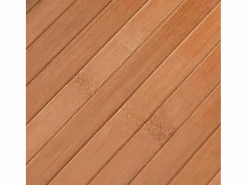 New Alfombra rectangular natural de bambú 70x300 cm Marru00f3n