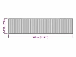 New Alfombra rectangular natural de bambú 70x300 cm Marru00f3n