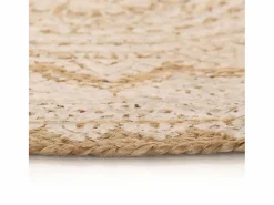 Clicnbuy Alfombra redonda 150 cm yute trenzado estampado