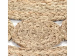 Sale Clicnbuy Alfombra redonda 90 cm yute trenzado con diseño Beige