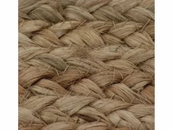 Clicnbuy Alfombra redonda 120 cm yute trenzado
