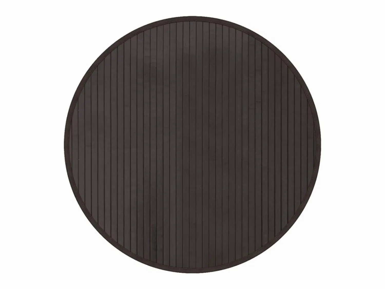 New Clicnbuy Alfombra redonda bambú marrón oscuro 60 cm Marru00f3n
