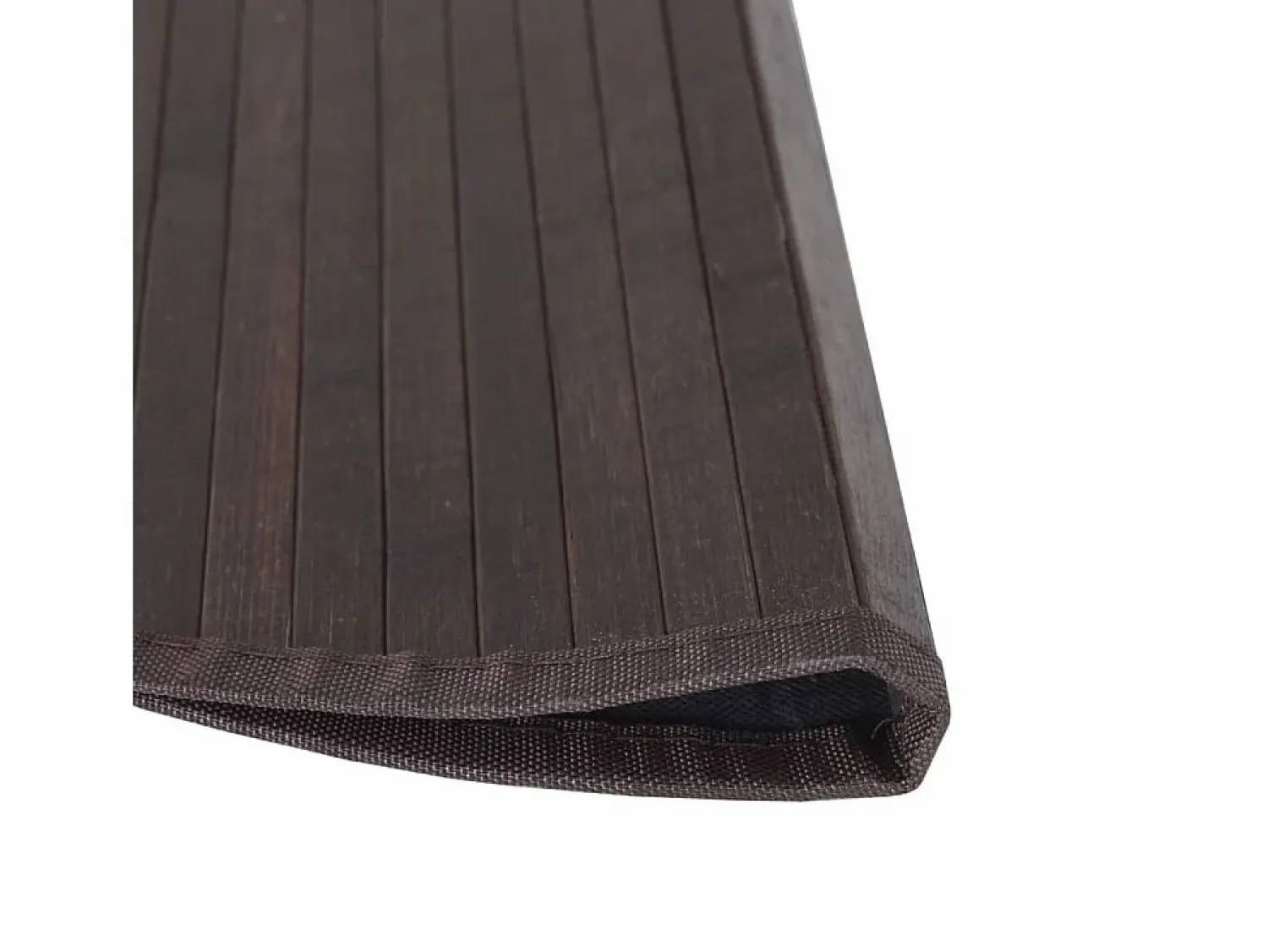 New Clicnbuy Alfombra redonda bambú marrón oscuro 60 cm Marru00f3n