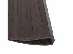 Clicnbuy Alfombra redonda bambú marrón oscuro 100 cm