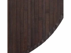 Clicnbuy Alfombra redonda bambú marrón oscuro 100 cm