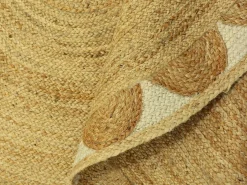 OZAIA Alfombra redonda floral 100% yute - D. 200 cm - Natural - INDIRA