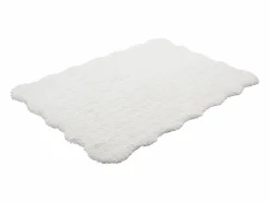 Clearance Vente-unique Alfombra shaggy de pelo largo bordes ondulados, 200 x 290 cm, , NERIDA Blanco