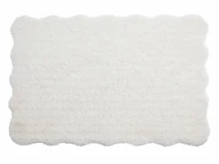 Clearance Vente-unique Alfombra shaggy de pelo largo bordes ondulados, 200 x 290 cm, , NERIDA Blanco