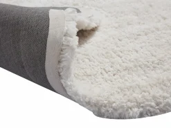 Clearance Vente-unique Alfombra shaggy de pelo largo bordes ondulados, 200 x 290 cm, , NERIDA Blanco