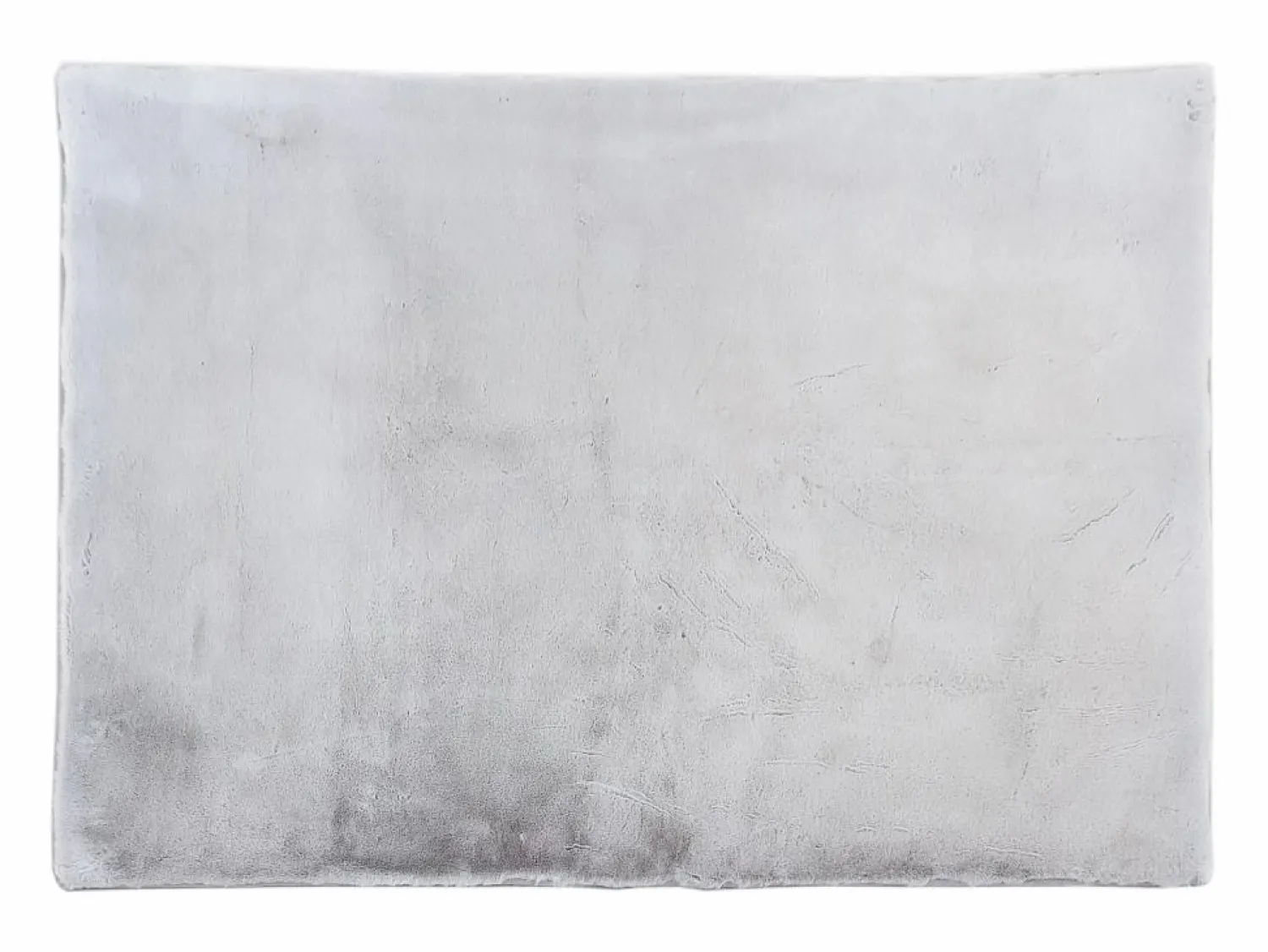 Hot OZAIA Alfombra shaggy de pelo largo efecto piel - 160 x 230 cm - Gris - BUNNY Gris claro