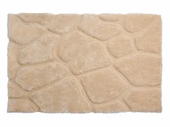 OZAIA Alfombra shaggy de pelo largo - turquesa y gris - 160 x 230 cm - PIETRA