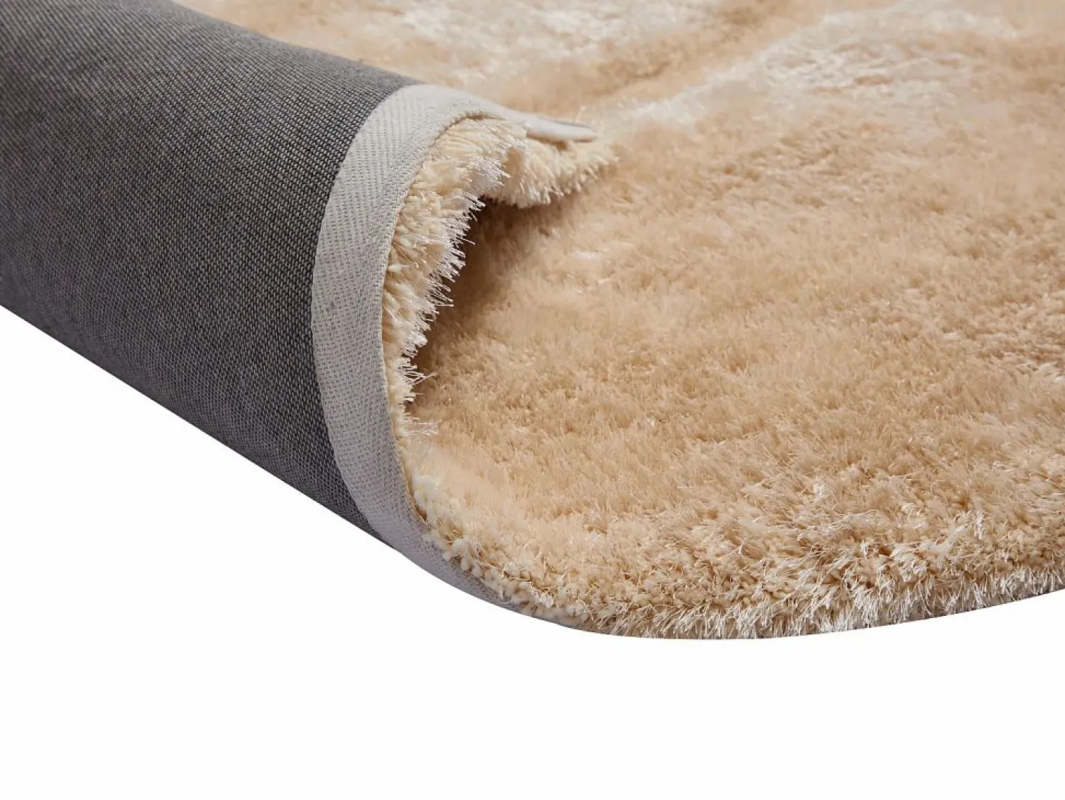 OZAIA Alfombra shaggy de pelo largo - turquesa y gris - 160 x 230 cm - PIETRA