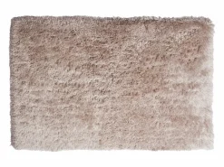 Vente-unique Alfombra shaggy de pelo largo - 200 x 290 cm - Topo - ARDELA