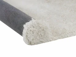 Clearance OZAIA Alfombra shaggy de pelo largo de microfibra - 120 x 170 cm - - HARVEY Blanco