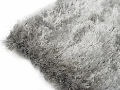 OZAIA Alfombra shaggy turquesa y gris poliéster 160x230 cm PIETRA Azul turquesa
