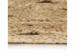 Clearance Alfombra tejida a mano de yute trenzado 150 cm Alfombra Redonda