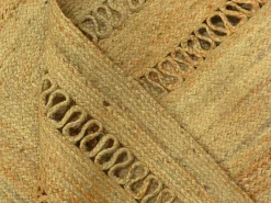 OZAIA Alfombra trenzada de yute 100% - 200 x 290 cm - Natural - JARAVI