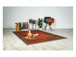 Meublorama Alfombra 150x80cm, diseño E509E color terracota - Confort y elegancia para su interior