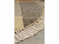 Clearance Alfombra yute lana y algodón 240 cm dia Alfombra Redonda