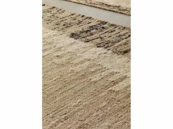 Outlet Alfombra yute lana y algodón 180 cm diam. Beige