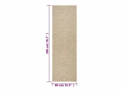 Alfombra ZIZUR apariencia de yute interior y exterior 80x200 cm Alfombra De Exterior|Decoración De Jardín