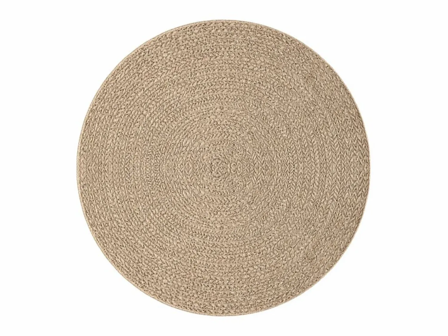 Outlet Alfombra ZIZUR apariencia de yute interior y exterior 120 cm ES81927 Marru00f3n