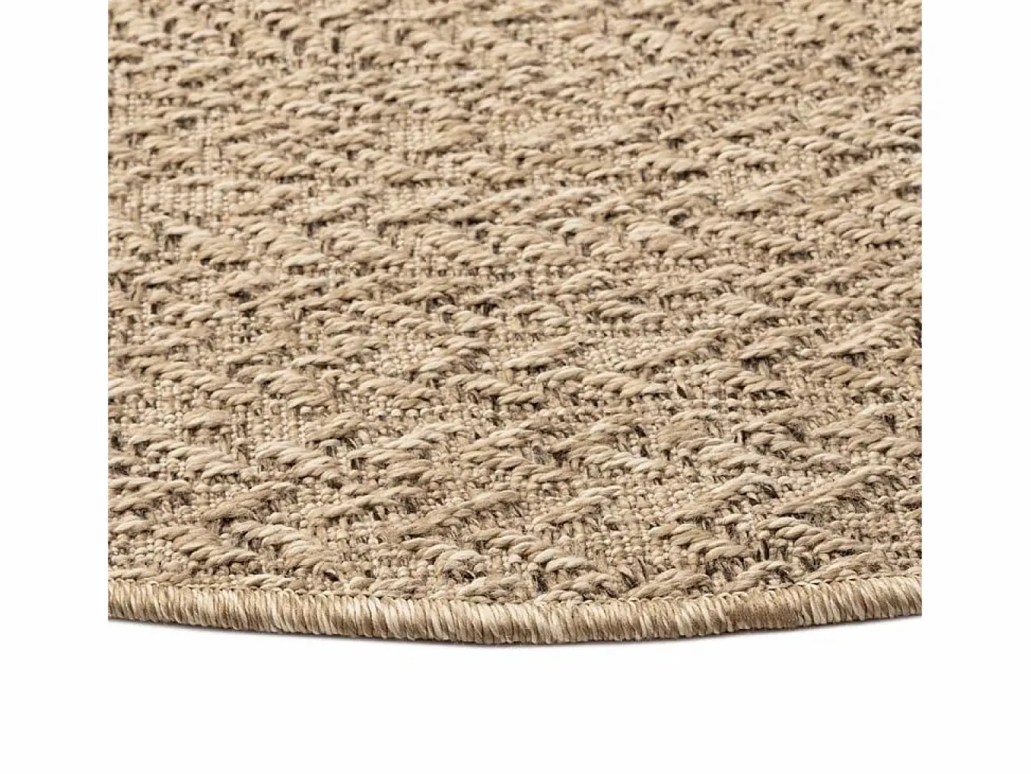Outlet Alfombra ZIZUR apariencia de yute interior y exterior 120 cm ES81927 Marru00f3n