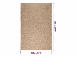 Outlet Alfombra ZIZUR 160x230 cm efecto yute para interior y exterior Alfombra De Cocina|Alfombra De Cocina