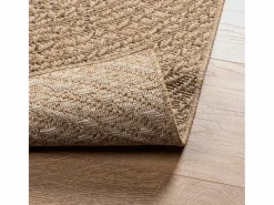 Discount Alfombra ZIZUR 80x150 cm efecto yute para interior y exterior Marru00f3n