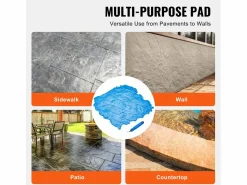 Online Alfombrilla de Tampón para Hormigón SucceBuy, 430 x 430 mm, Piel Texturizada de Poliuretano para Moldeado Azul