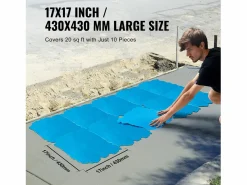 Online Alfombrilla de Tampón para Hormigón SucceBuy, 430 x 430 mm, Piel Texturizada de Poliuretano para Moldeado Azul