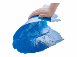 Online Alfombrilla de Tampón para Hormigón SucceBuy, 430 x 430 mm, Piel Texturizada de Poliuretano para Moldeado Azul
