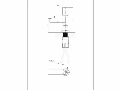 Essebagno Allure mezclador bajo de lavabo de acero inoxidable y oro rosa