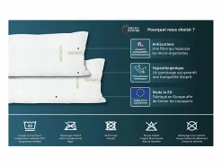 Outlet Soleil d'ocre Almohada con memoria de forma 90 cm Blanco
