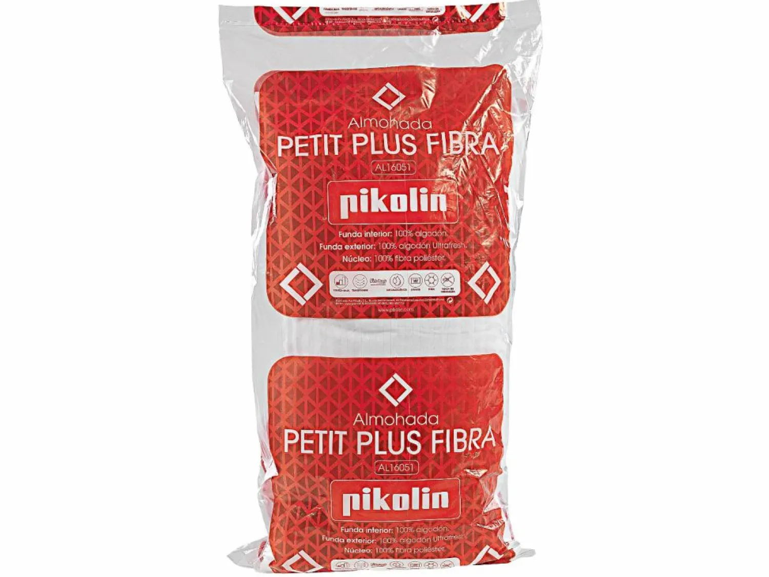 PIKOLIN Almohada 75x40cm | Petit Plus | Fibra | Boca abajo