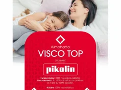 New PIKOLIN Almohada 75x40cm | Visco Top | Visco | Firme Blanco