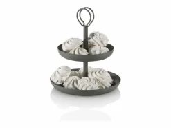 Clearance Alzata de metal de mesa con 2 niveles Nik - oscuro Verde