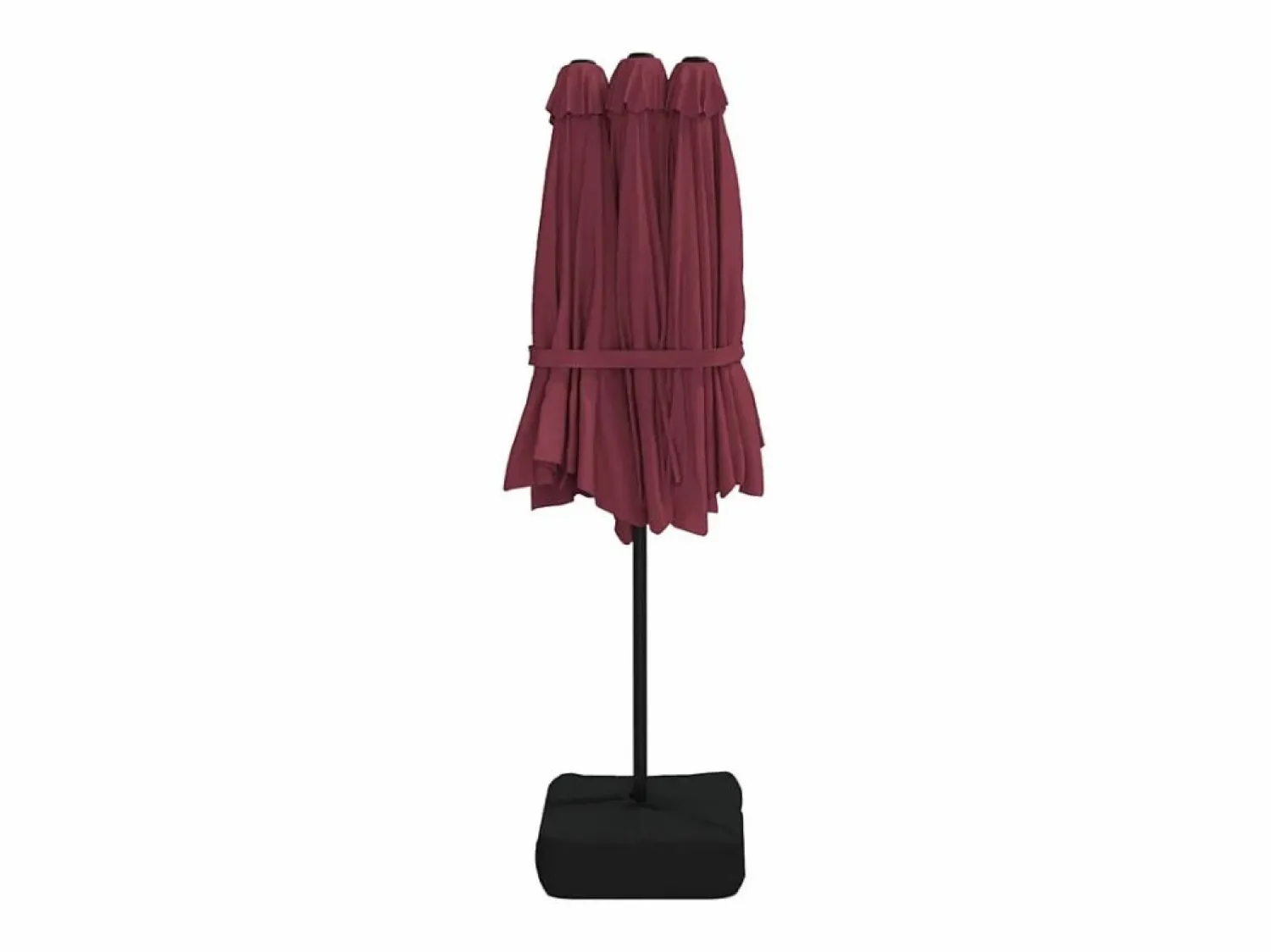 Online Anderson Sombrilla doble de jardín con luces LED rojo burdeos 449x265 cm Sombrilla