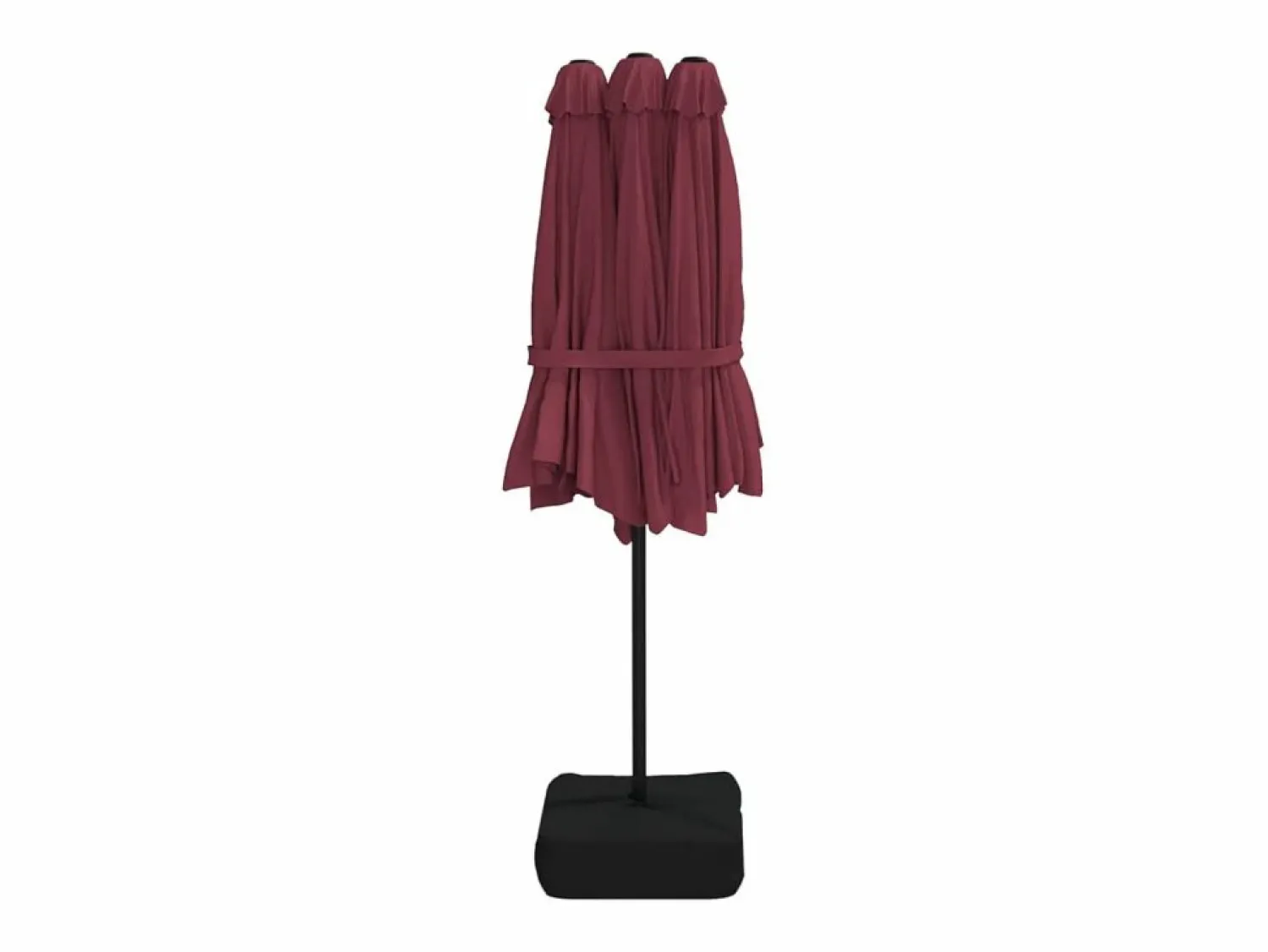 Online Anderson Sombrilla doble de jardín con luces LED rojo burdeos 449x265 cm Sombrilla